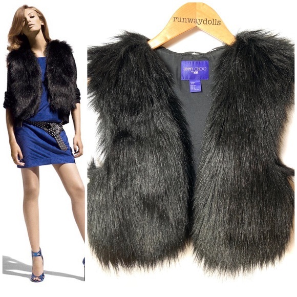 Jimmy Choo x HM Fur Vest- Size 6 - Picture 1 of 4